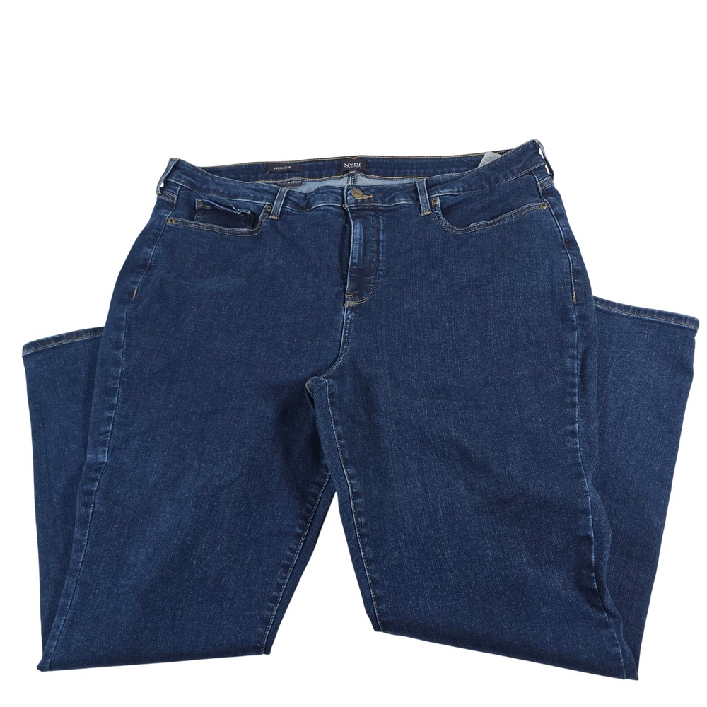 NYDJ Sheri Slim Jeans Women 20W Dark Wash Lift Tuck Technology Denim Pants 12091